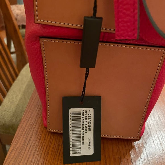 Cerruti 1881 Leather Bag , red, new - Picture 3 of 8